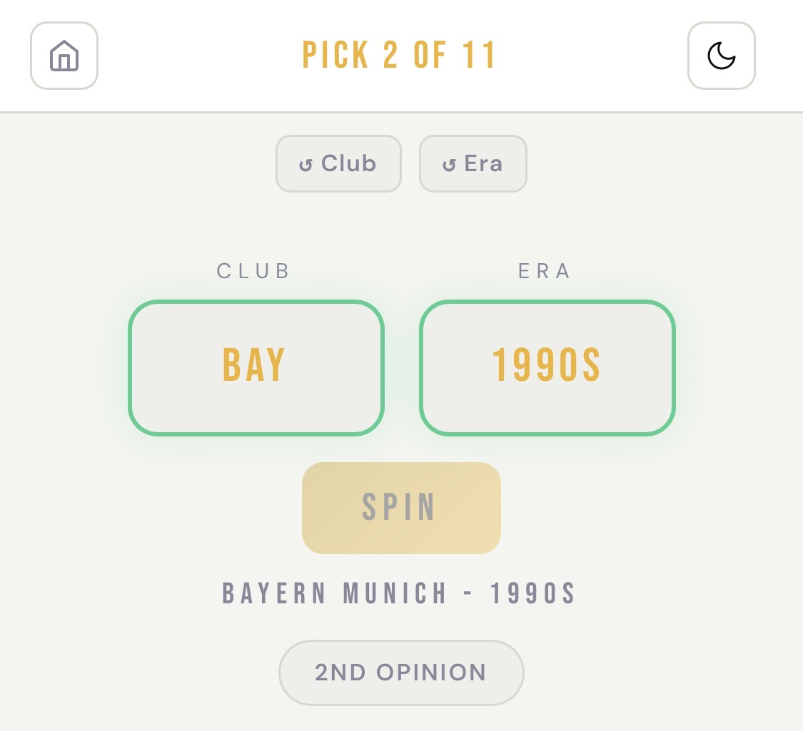 Reroll and second opinion options